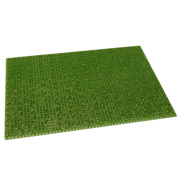 Grønn plastdørmatte 40x60 cm, smusskraper, utendørs inngangsteppe
