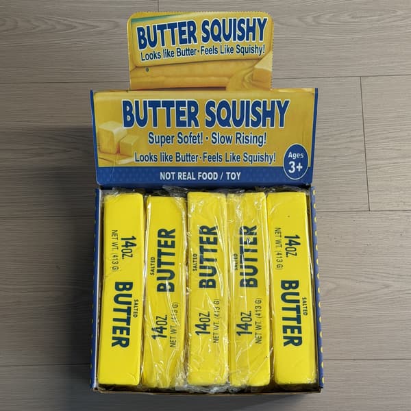 Smörstångsform Långsamt stigande klämleksak för sensorisk handlek Large 24 cm Butter Stick