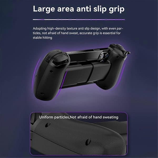 D8 Mobil Stretch med Let Gamepad til Dual Hall Trådløs Bluetooth Tablet Switch Kropsvibrationsgreb Stjerne Sky Black