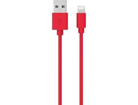 WOW USB/USB-laddningskabel för iPhone, 1 m - Röd