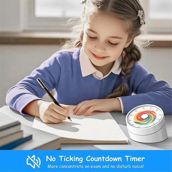 Visuel klasseværelses-timer til børn - Skrivebords 60-minutters nedtælling