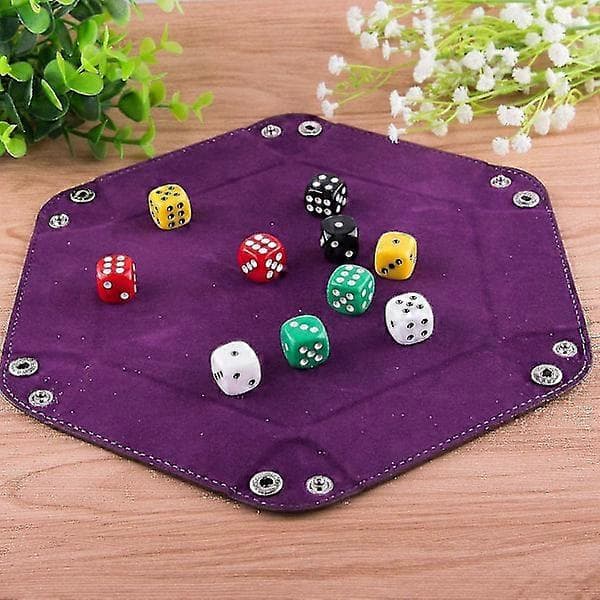 4 Stykker Læder og Velour Terningebakker til Dungeons and Dragons Terningespil