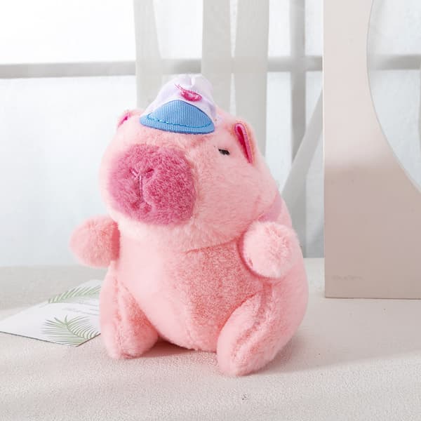 Kapybara plysjleketøydukke Pink Backpack / 12cm