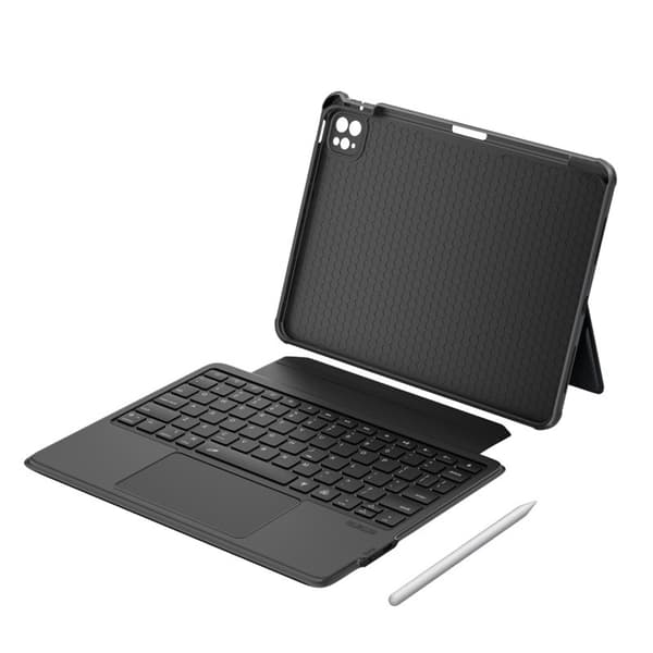 Magnetisk tastaturetui til iPad Pro 11 (2024), Bluetooth, Baggrundsbelyst, Sort