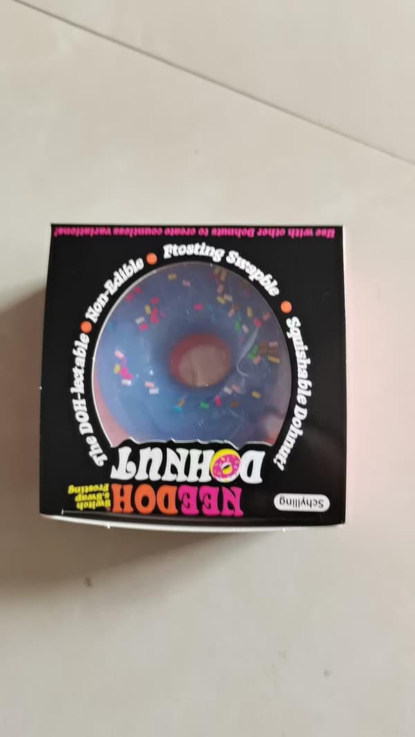 Ice Cube Style Malt Sukker Langsomt Stigende Klemmelegetøj til Sensorisk Håndleg Blue Squeeze Toy Donut