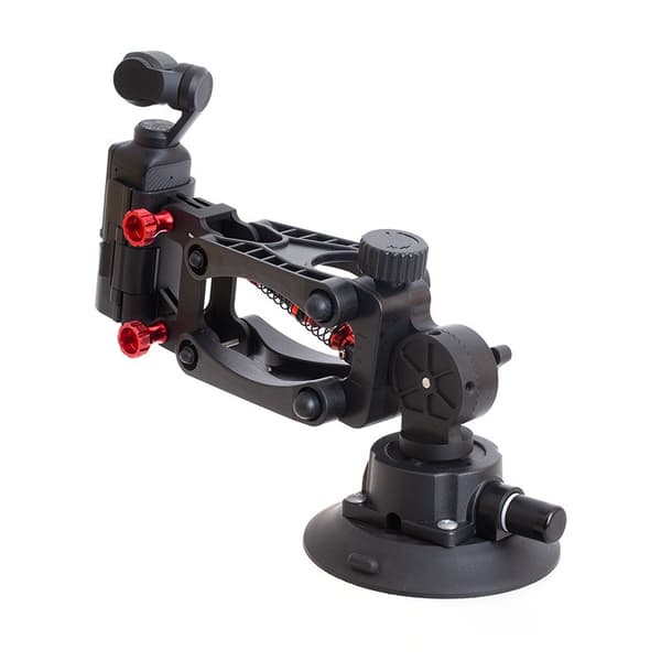 Stødabsorberende bilmonteringsstabilisator til DJI Osmo Pocket 3, 60 kg sugekop, sort