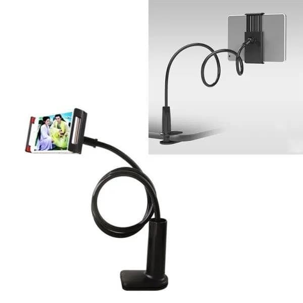 Fleksibel Svanehals Tablet Stand, Justerbar Holder til iPad & Telefon, Seng Skrivebord Bilmontering