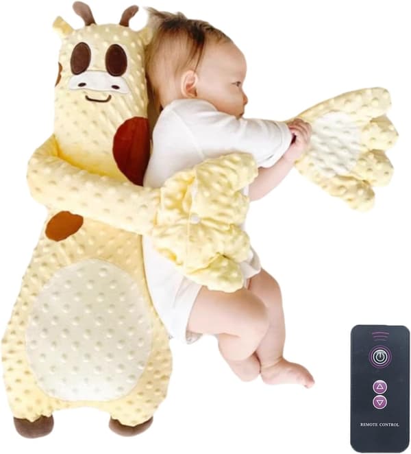 Automatisk klappende babydokke-beroliger, 3 justerbare moduser søvleketøy for spedbarn, myk polyester