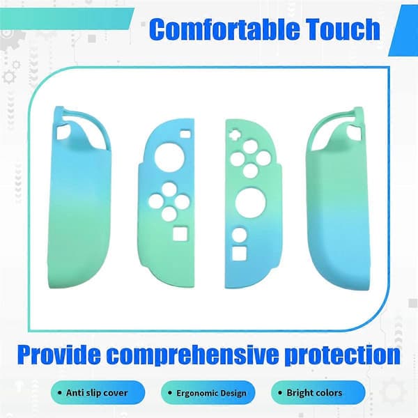Skyddsfodral för Switch2, dockningsbart, delad typ, stöttåligt skal för Switch2 A Blue Green