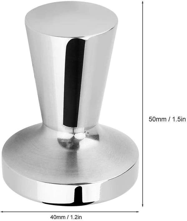 Kaffepress i rostfritt stål, 2 delar, platt bas, 40 mm diameter, Aquaforge