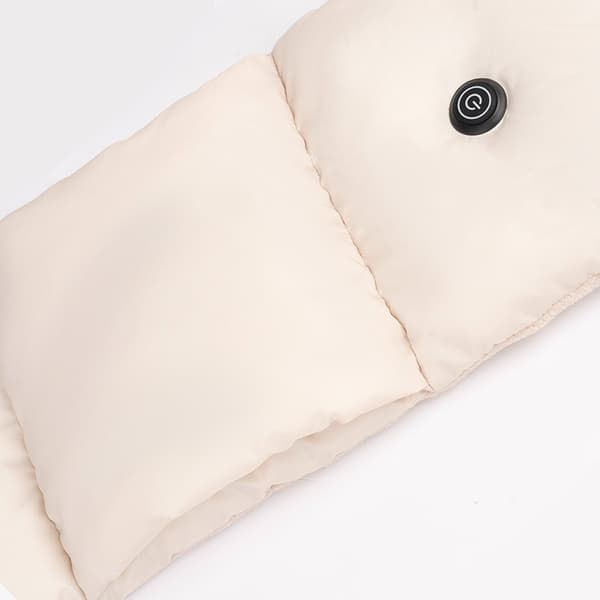 Uppvärmd halsduk med 3 temperaturinställningar, USB-driven, lindring av nacksmärta, avslappning, vit
