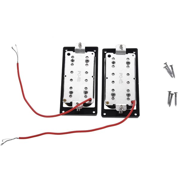 2st Open Faced Humbucker Pickups & Förkopplad Kabelhärva 2V 2T 500K Potar för LP Gitarr