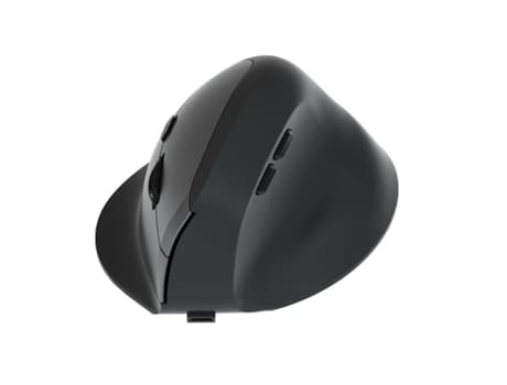 Cuich 2.4G Trådløs Ergonomisk Vertikal Mus med Bluetooth, Sort, Lav Støj