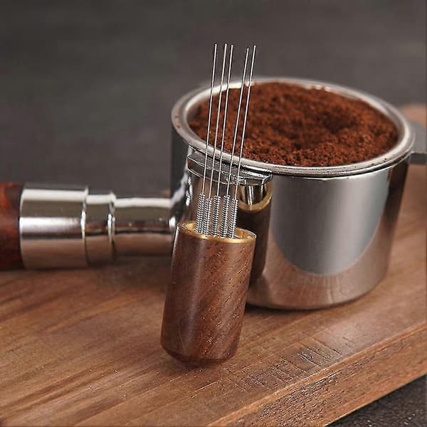 Kaffepinde i rustfrit stål, Espresso kaffeomrører, Dispenser, Nivelleringsværktøj, WDT-værktøjer, Aquaforge kaffeomrører