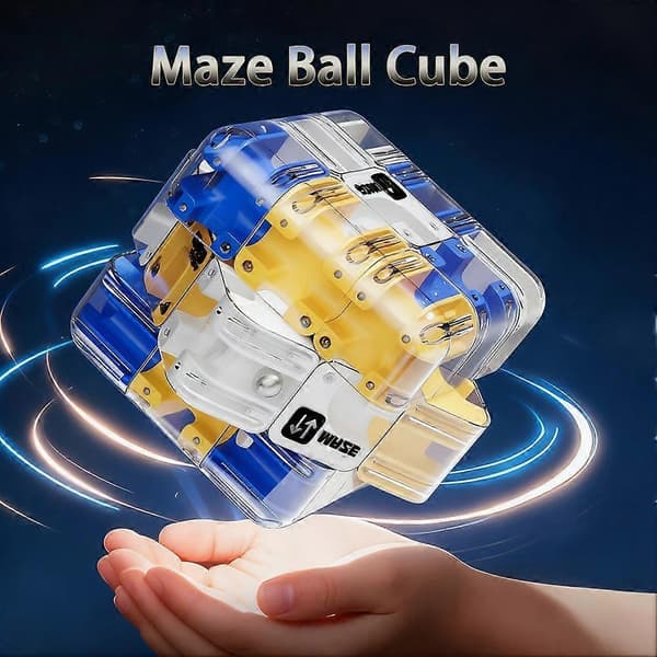 3D Smart Roller Ball Maze Cube för Stresslindring & Logikutveckling