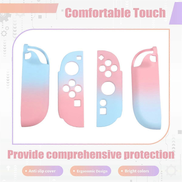 Skyddsfodral för Switch2, dockningsbart, delad typ, stötsäker design, skal för Switch2 B Blue Pink
