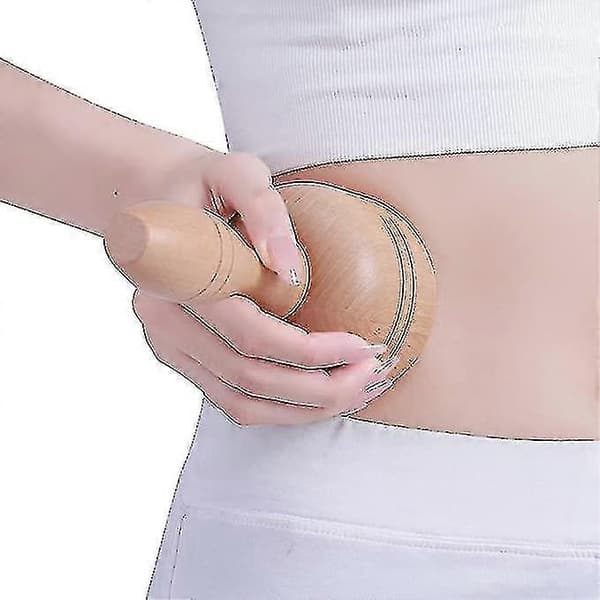 Handhållen Svensk Träkopp med Rulle Träterapi Massagekoppar Lymfdränage Massager