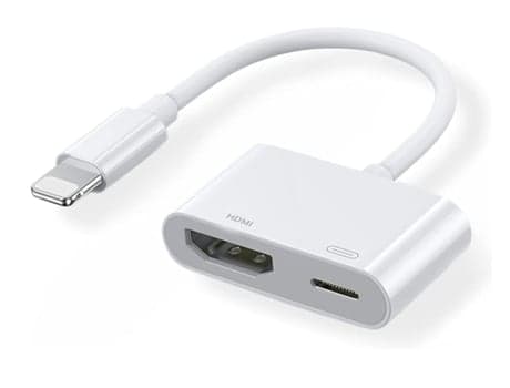HDMI-sovitin iPhonelle televisioon HDMI1211-Y8 valkoinen