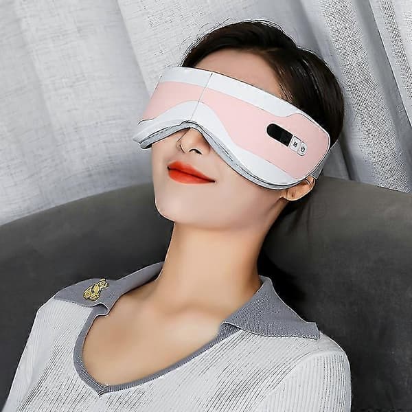 Ögonmassager varm kompress vibration ögonmassager bluetooth ögonskydd pink