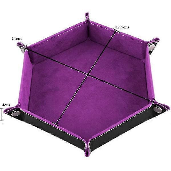 4 Stykker Læder og Velour Terningebakker til Dungeons and Dragons Terningespil