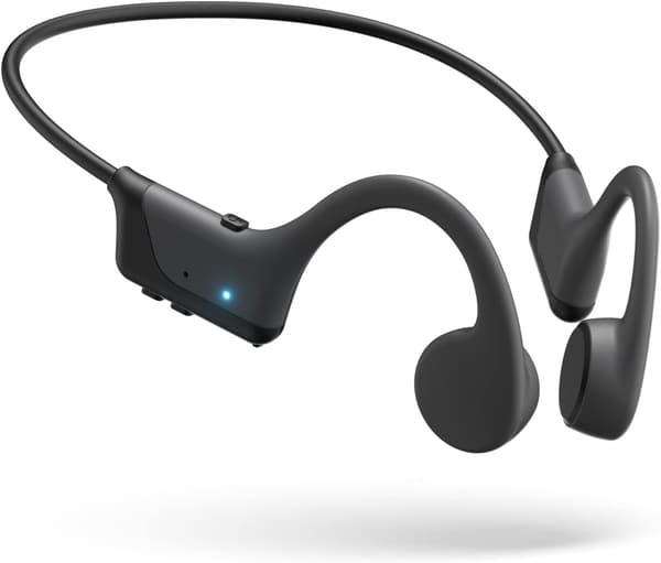 Svart benledning Bluetooth-headset med mikrofon