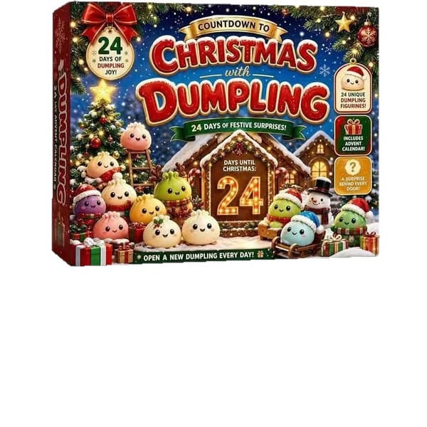 Jule Squishy Adventskalender 2026, 24-dagers nedtelling, søt stressavlastende leke Style D