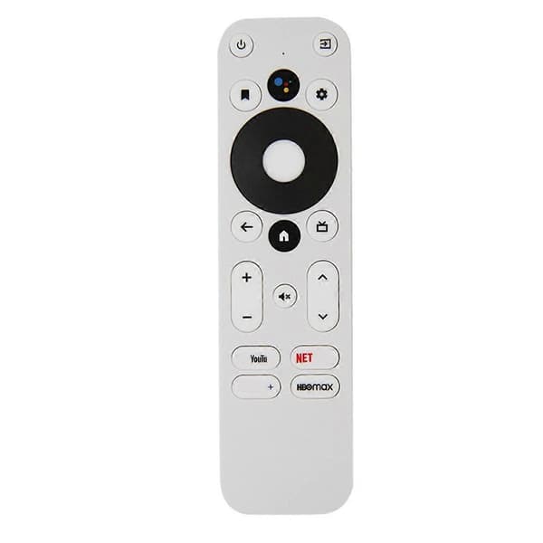 Erstatningsfjernkontroll for KM2 PLUS Android 4K UHD TV-boks Bluetooth stemmefjernkontroll White