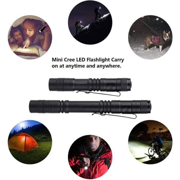 Mini LED Penlommelygte til Vandring, Camping og Jagt