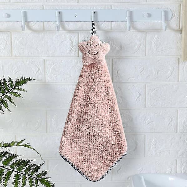 Badeværelseshåndklæder, Absorberende Mikrofiber Håndklæder til Håndtørring pink