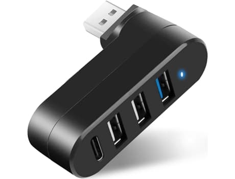 USB Förlängningsadapter USB Splitter Roterande 4 Port USB 3.0 Hub Cuich