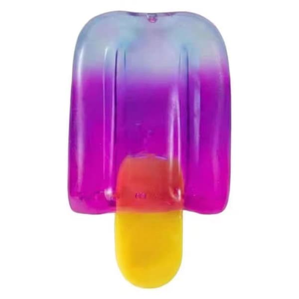 Ice Cube Style Malt Sugar Långsamt Stigande Klämleksak för Sensorisk Handlek Purple Squeeze Toy Popsicle