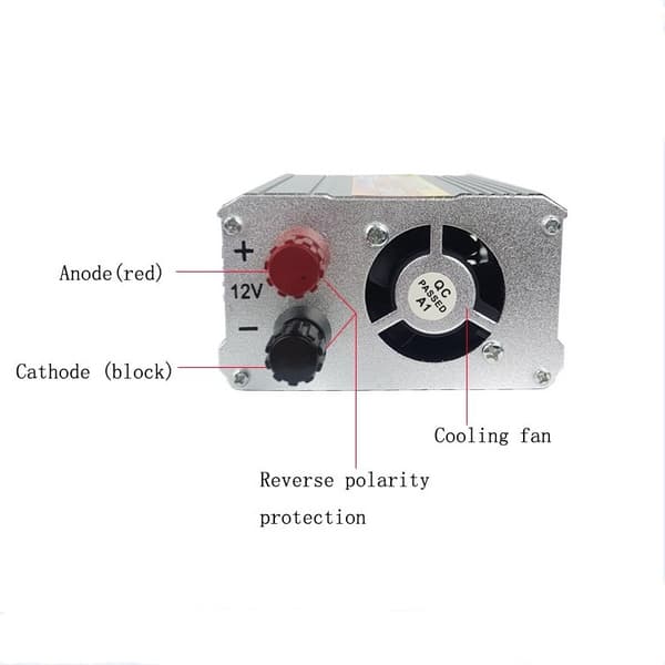 500W bilstrømomformer, 12V/24V til 220V strømomformer 12V to 220V
