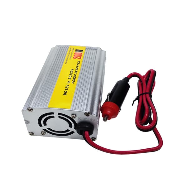 200W Bilstrømomformer, 12V til 220V Strømkonverter Silver 200W/220VUniversal Plug