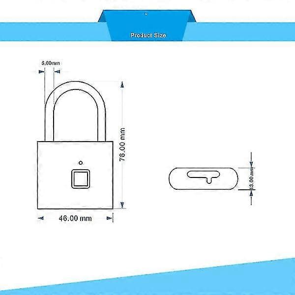 Fingeravtryckslås Smart Fingeravtryckslås, USB-laddningslås Lås--