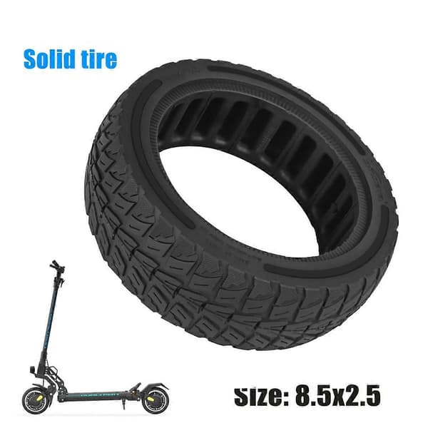 8.5 X 2.5 Solid Dekk Elektrisk Sparkesykkel Slitesterke Offroad-dekk for Mini&Speedway Leger (Pro) -B Black