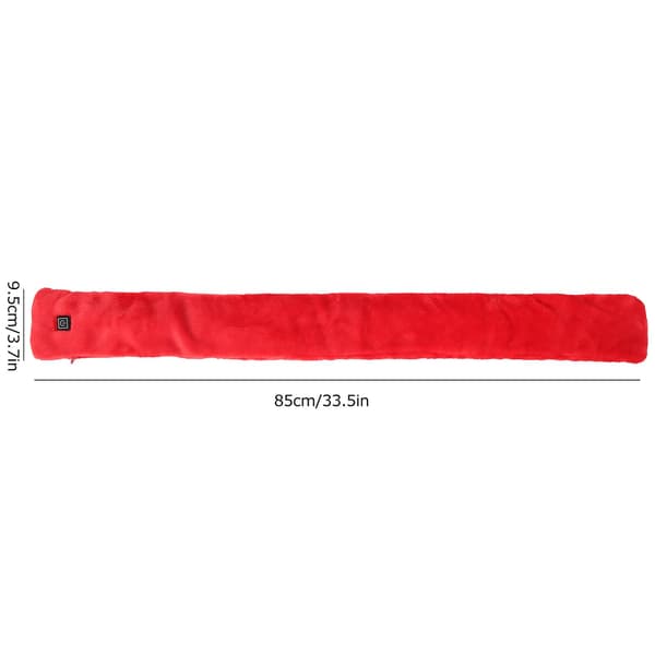 USB-elektrisk varmeskjerf, rødt, vaskbart, 3-trinns temperaturkontroll, vinterhalstørkle