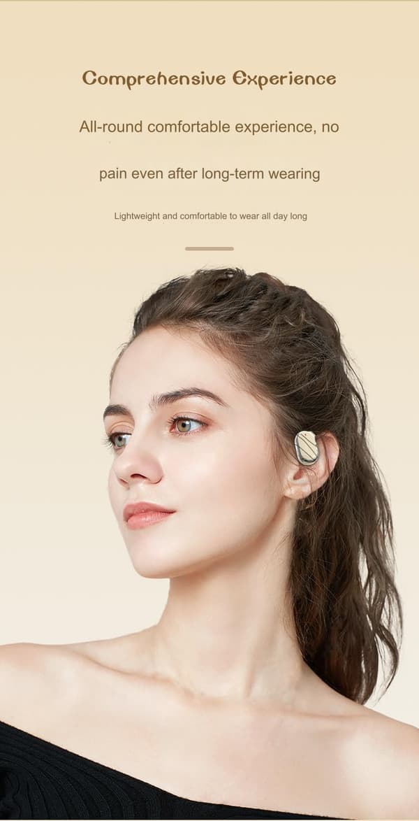 Bluetooth 5.3 ørekrog-øretelefoner med touchskærm