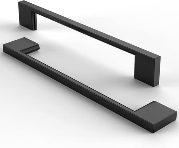 Pakke med 2 sorte børstede møbelgreb, 160 mm hulafstand