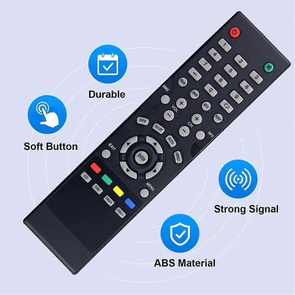 Erstatningsfjernkontroll for TV PLDED3273A-E PLDED5066A-B PLDED5068A-D Black