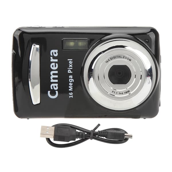 16x optisk zoom digitalkamera, 16MP, 2,4\" LCD, sort, kompakt peg-og-skyd Black child