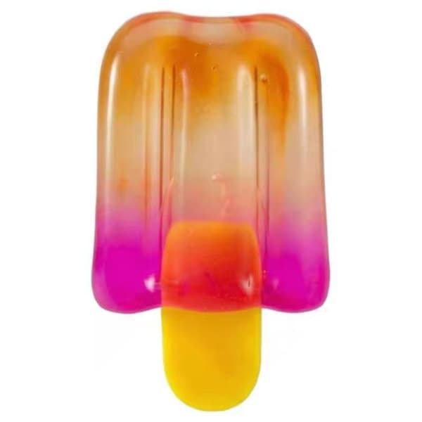 Ice Cube Style Malt Sugar Långsamt Stigande Klämleksak för Sensorisk Handlek Orange Squeeze Toy Popsicle