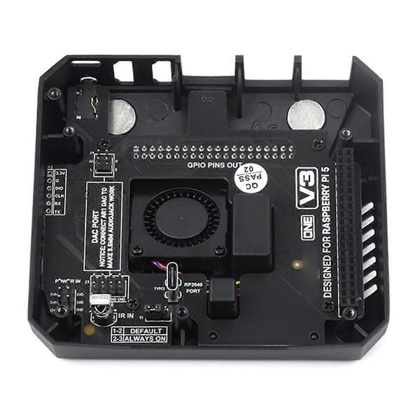 PI5-CASE--ONE Kabinet med Indbygget Aktiv Køler til Raspberry Pi5 Black