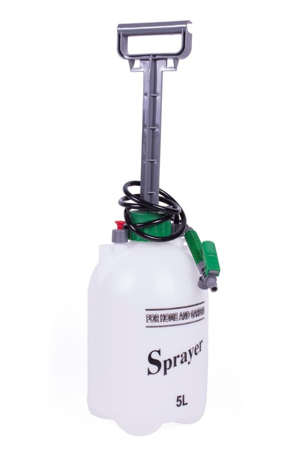 Tryckspruta 5 liter, justerbart munstycke, ogräsmedel, trädgårdsredskap med säkerhetsventil