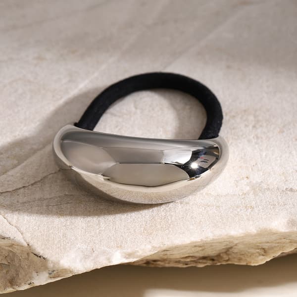 Hårring i rustfrit stål med elastikbånd til hestehale-styling JDH2404002