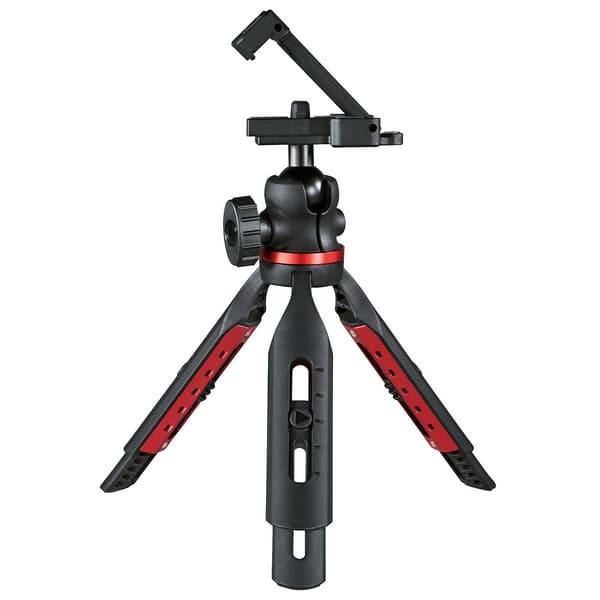 Bordstativ til kamera og smartphone, 2-i-1, 1/4\" skrue, bærbart