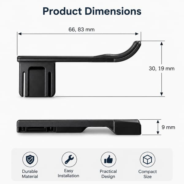 Tommelfingergreb i aluminiumslegering til Fujifilm X-M5, blitzskomontering, sort, ergonomisk kamerastøtte