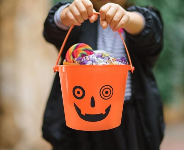 Halloween Godispåse, Pumpadesign, 14,5x11,5 cm, Godispåse i Plast