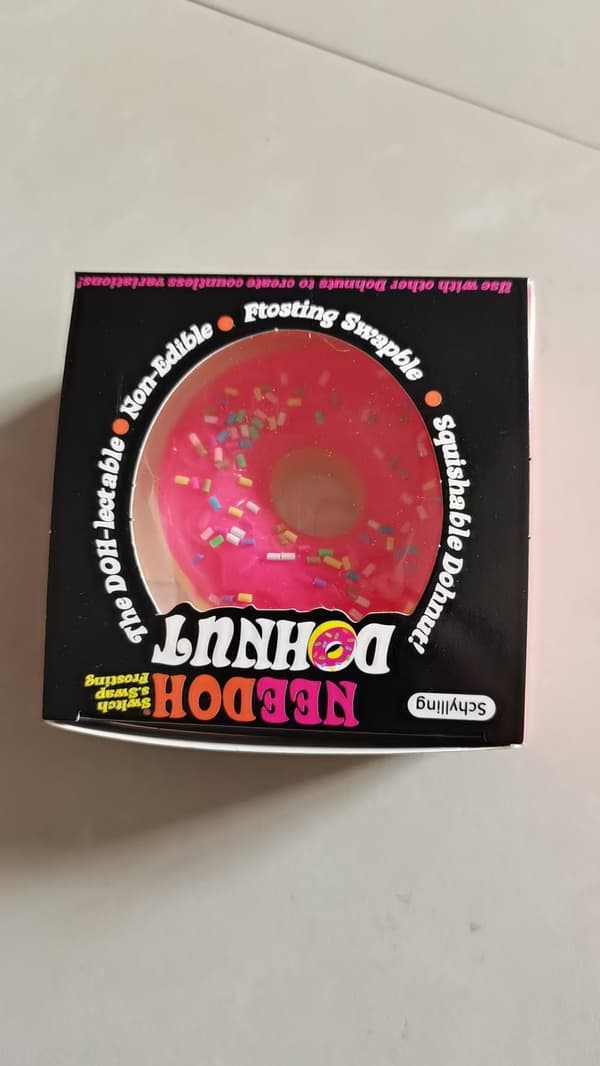 Ice Cube Style Malt Sugar Långsamt Stigande Klämleksak för Sensorisk Handlek Pink Squeeze Toy Donut