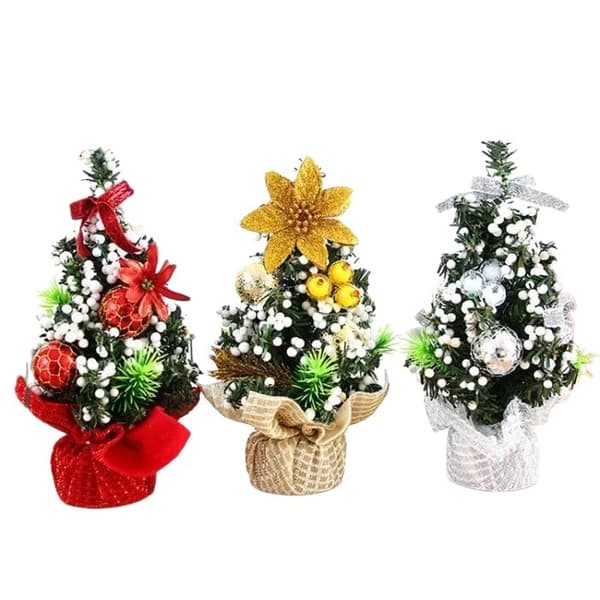 Mini julgran 20 cm, 3-pack, skrivbordsdekoration, present till barn