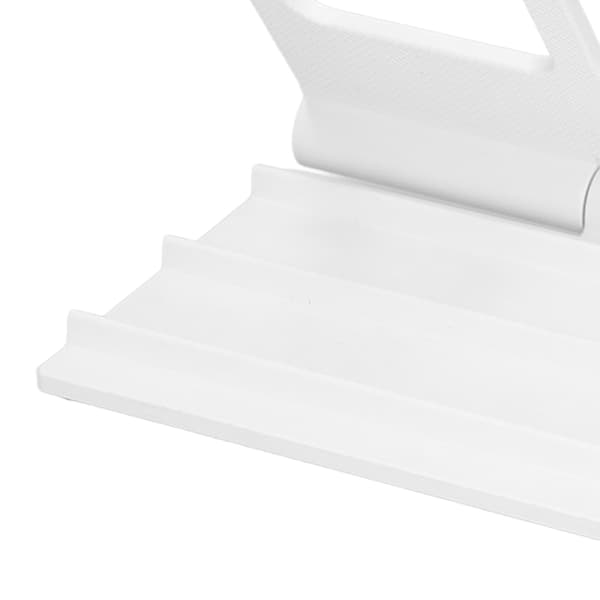 Bærbar Multi-Vinkel Justerbar Tablet Stand, Skrivebordsholder til iOS Huawei, Hvid